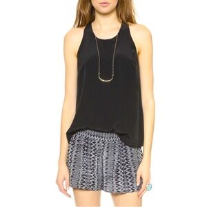 Joie 100% Silk Grey & Black Snake Like Ikat Print Relaxed Fit Shorts w Pockets S